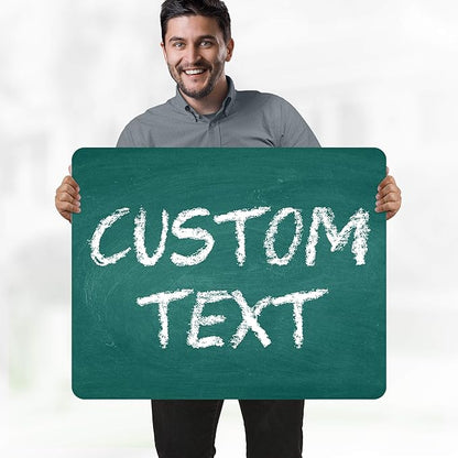 Custom Sign, Custom Street Sign, 11 Font Colors, 13 Font Styles, 4 Hole Options, 22 Sizes, 24x30 Inches, Rust Free DiBound, Fade Resistant, Made in USA by My Sign Center (Chalkboard Green)