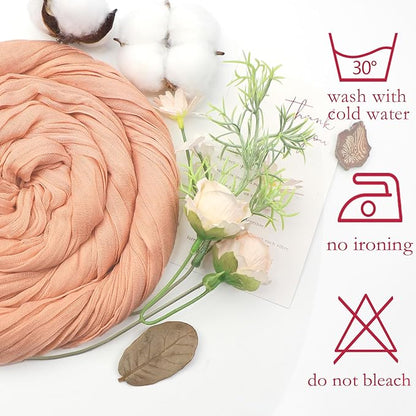 6 Pack Blush Pink Cheesecloth Table Runner 10ft Boho Gauze Fabric Cheese Cloth Table Runner 35 x 120 Inch Rustic Sheer for Romantic Wedding Decor Baby Shower Party Table Centerpiece Decoration