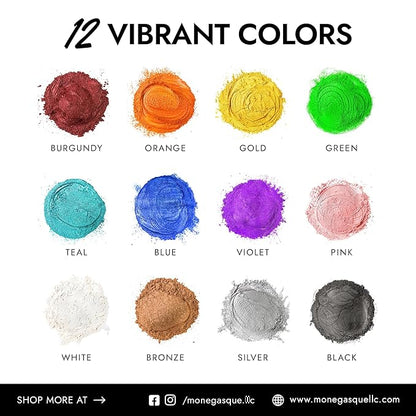 MONÉGASQUE Blue Edible Glitter for Drinks 7g – Edible Glitter for Cakes - Blue Luster Dust for Drinks, Cocktail, Cake, & Strawberries - Halloween Drink, Food, & Cake Decorations Spray Sparkles