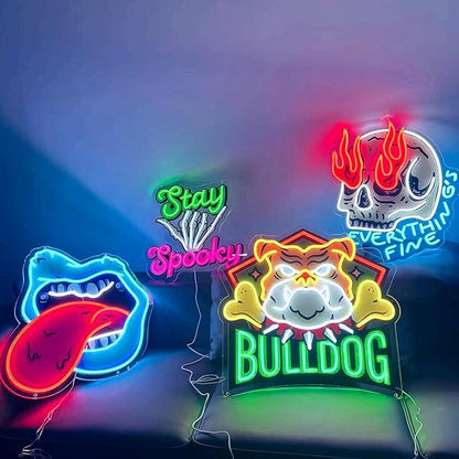 SELICOR Custom Logo Neon Sign - Personalized LED Business Logo with UV Printing, Customized LED Neon Light Up Sign for Home Bar Salon Shops Nails Beauty Company Logo Office Wall
