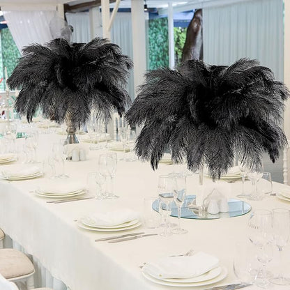 80 Pcs Large Natural Ostrich Feathers Plumes 14-16 Inch Bulk for DIY Crafts Wedding Party Centerpiece Vase