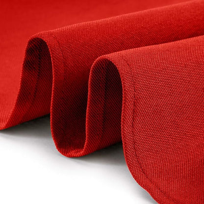 Lann's Linens - 10 Premium 90" x 156" Tablecloths for Wedding/Banquet/Restaurant - Rectangular Polyester Fabric Table Cloths - Red