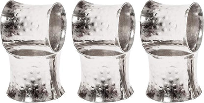 Silver Napkin Rings-12 PCS Heavy Duty Metal Spiral Napkin Rings, Handcrafted Napkin Holders Buckles for Family Dinner, Wedding, Party,Table Decorations - CLEENTABLE
