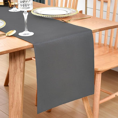 Farmhouse Grey Table Runner Dining Table Runners 48 Inches Long Coffee Table Runner for Dresser Living Room Bedroom Holiday Party Banquet 12X48 Inch