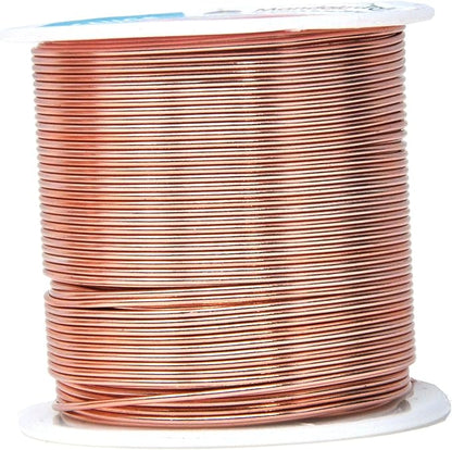 Mandala Crafts 18 Gauge Anodized Aluminum Craft Wire for Jewelry Making - 450 FT Colored Flexible Silver Copper Purple Pink Brown Ice Blue Wire - Bendable for Bonsai Armature Crafting Sculpting