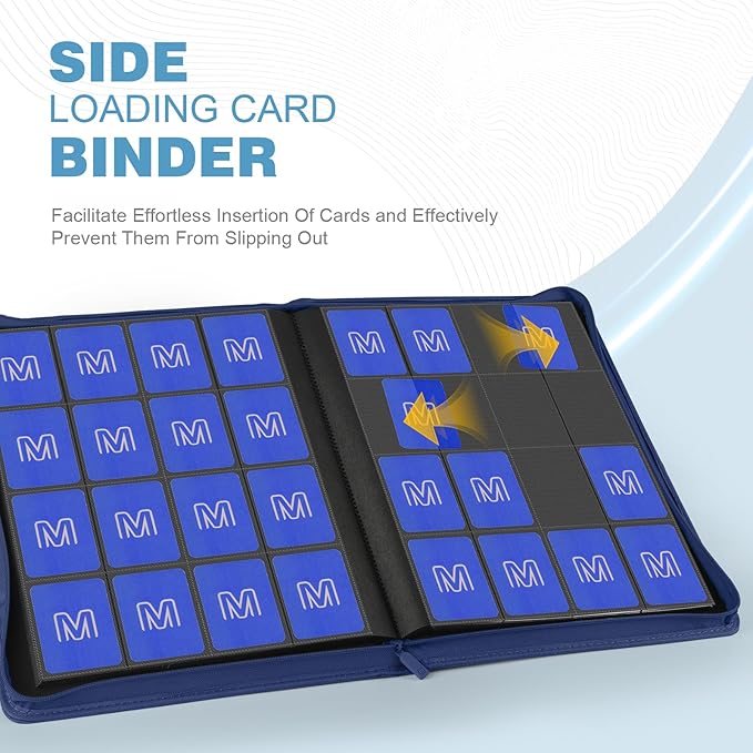 Premium Card Binder 16 Pocket,Trading Card Binder Holds up to 1000+Cards Sturdy Card Collection Album, Card Holder Folders for MTG, TCG, Game Cards & Sports Cards