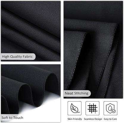 8 Pack Black Round Tablecloth 108 Inch Black Table Cloth Stain and Wrinkle Resistant Round Tablecloths Reusable and Washable Polyester Fabric Table Covers for Buffet Wedding Party and Banquet
