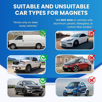 2 Pack (18in x 24in) Custom Car Magnets for Business - Personalized Magnetic Signs for Vehicles and Fridge. Custom Magnetic Signs for Cars, and Magnetic Solutions for Business Promotion.