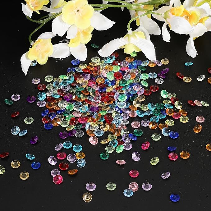 PATIKIL 4000 Pcs Wedding Table Scatter Confetti Crystals 6mm Acrylic Diamonds Vase Fillers Gems for Table Centerpiece Decorations Party Vase Beads, Dark Blue