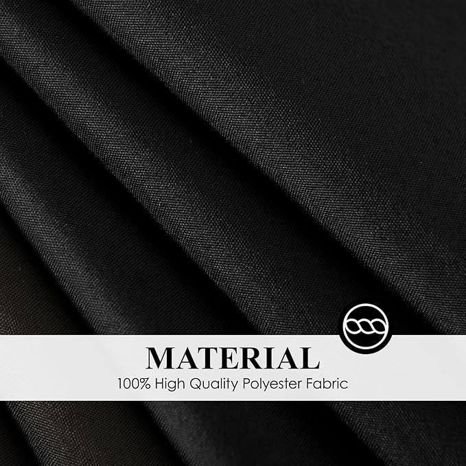 Round Tablecloth 6 Pack 108 Inch Black Tablecloths Washable Decorative Linen Polyester Table Clothes Cover for Dining Table Banquets Buffet Parties and Wedding