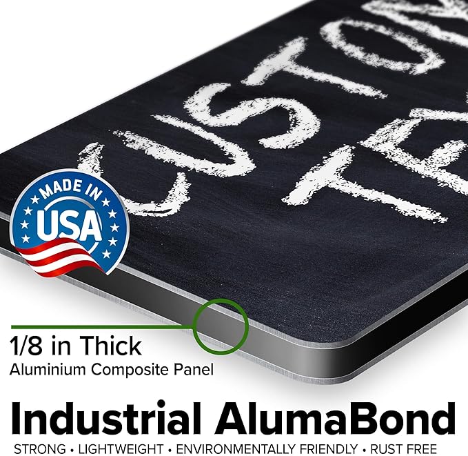 Custom Sign, Custom Street Sign, 11 Font Colors, 13 Font Styles, 4 Hole Options, 22 Sizes, 6x12 Inches, Rust Free DiBound, Fade Resistant, Made in USA by My Sign Center (Chalkboard Black)