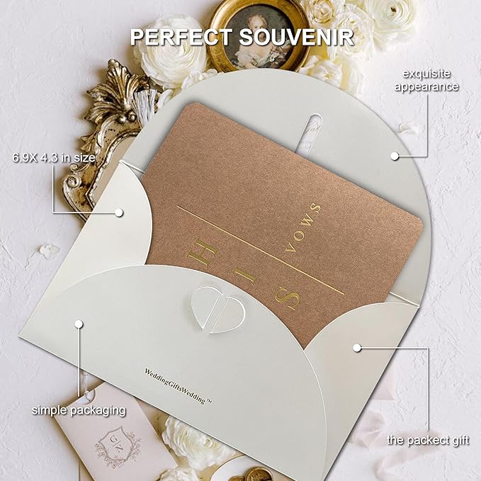 Wedding Vow Books His and Hers, Wedding Registry Gifts Ideas for Bride & Groom,Wedding Essentials