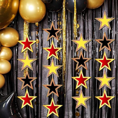 Geosar 150 Pcs Movie Star Cardboard Red Carpet Awards Night Cutouts Confetti Cutouts for Bulletin Board Movie Party Decoration Supply Wall (6 Inch)