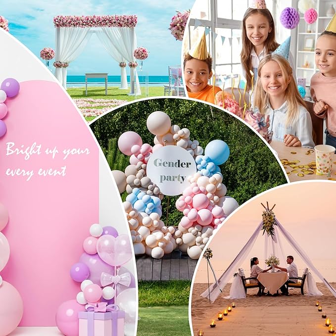 LEBENGURU Upgraded 6FT Wedding Arch Cover, Light Pink Spandex Fitted Arch Backdrop Cover, Round Top Chiara Stand Covers for Birthday Party Baby Shower Banquet Balloon Décor