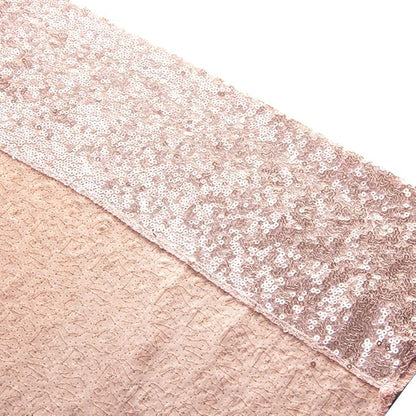 SquarePie Sequin Backdrop Curtain Not See Through Thick Glitter Background for Party 8FT x 10FT Rose Gold