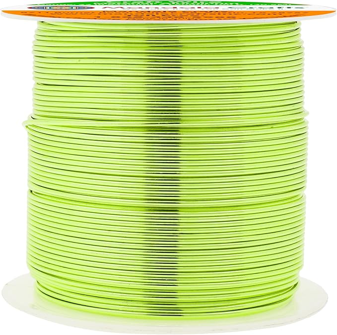 Mandala Crafts 22 Gauge Anodized Aluminum Craft Wire for Jewelry Making - 100 FT Colored Flexible Light Green Wire - Bendable for Bonsai Armature Crafting Sculpting
