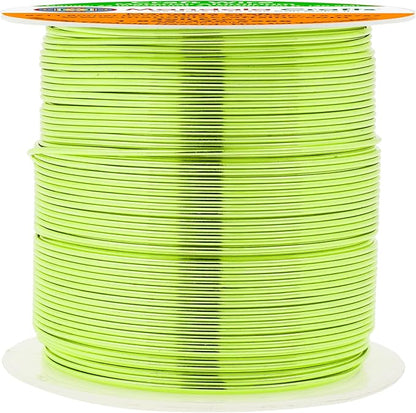 Mandala Crafts 22 Gauge Anodized Aluminum Craft Wire for Jewelry Making - 100 FT Colored Flexible Light Green Wire - Bendable for Bonsai Armature Crafting Sculpting
