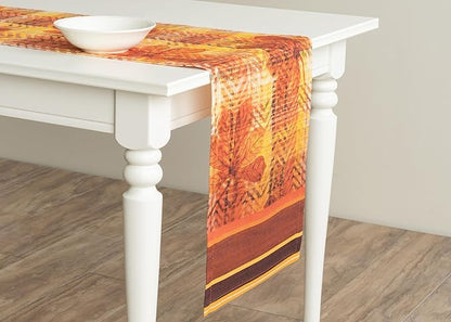 Maison d' Hermine Table Runner 100% Cotton Double Layer Table Runners 108 inches Long for Thanksgiving Christmas Decorations Home Kitchen Dining Party Wedding (Thanksgiving Tartan, 14.5" x 108")