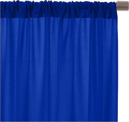 AK TRADING CO. 10 feet x 10 feet Polyester Backdrop Drapes Curtains Panels with Rod Pockets - Wedding Ceremony Party Home Window Decorations - Royal Blue (DRAPE-5x10-ROYAL)