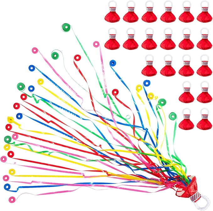 Confetti Poppers, 20Pack Plastic No Mess Streamers, Party Poppers for Birthday,Wedding,Celebrations,Graduation Party (Colorful, 20 Pack)