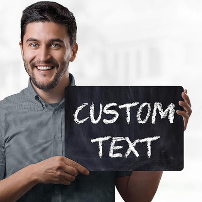 Custom Sign, Custom Street Sign, 11 Font Colors, 13 Font Styles, 4 Hole Options, 22 Sizes, 10x14 Inches, Rust Free DiBound, Fade Resistant, Made in USA by My Sign Center (Chalkboard Black)