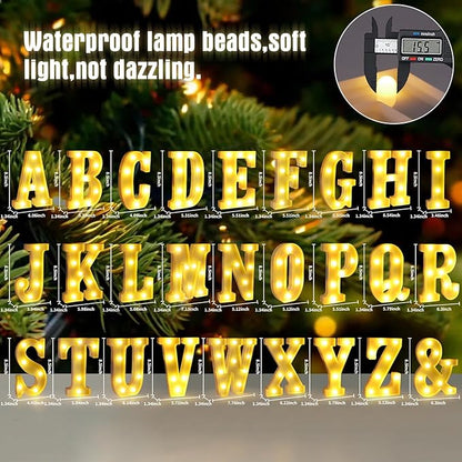Light Up Letter A,LED Sign Marquee Letters 26 Alphabet for Party Birthday Name,Wedding,Christmas Decorations,Personalized Name Sign Letters for Centerpieces Table and Wall Decor