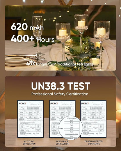 Homemory 12pcs Remote Timer LED Tea Lights Candles, 400+Hours Flickering Flameless Battery Votive Tealights for Tabletop Lighting, Centerpieces Decor, Holiday