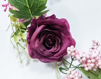 Peony Flower Garland, Rose Flower Swag, 6' Wedding Arch Flowers for Wedding Decor Home Table Runner Mantle Party Decor(Dusty Peony Garland)