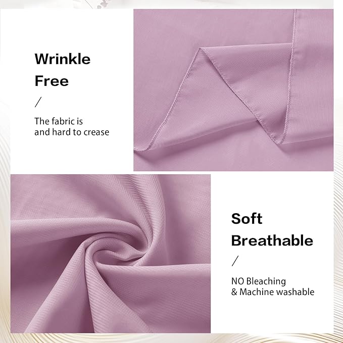 VOK Wedding Arch Draping Fabric Chiffon Fabric, 29in x 18Ft 2 Panels Sheer Chiffon Outdoor Curtain for Wedding Ceremony Birthday Party Decoration (Dusty Rose,2 Panel)