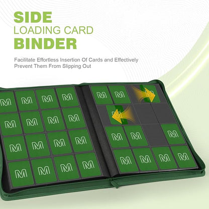 Premium Card Binder 16 Pocket,Trading Card Binder Holds up to 1000+Cards Sturdy Card Collection Album, Card Holder Folders for MTG, TCG, Game Cards & Sports Cards