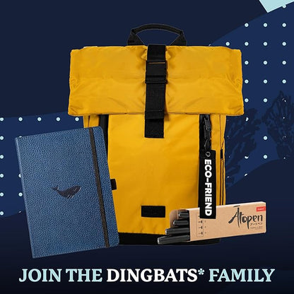 Dingbats* Wildlife Plain Writing Journal Notebook A5 - Vegan Leather Hardcover - Ideal for Work, Travel - Pocket, Elastic Closure, & Bookmark