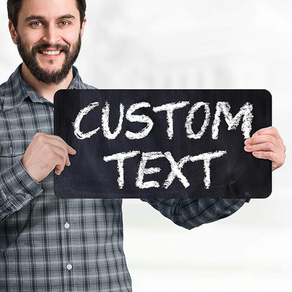 Custom Sign, Custom Street Sign, 11 Font Colors, 13 Font Styles, 4 Hole Options, 22 Sizes, 9x18 Inches, Rust Free DiBound, Fade Resistant, Made in USA by My Sign Center (Chalkboard Black)