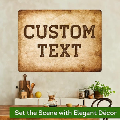 Custom Sign, Custom Street Sign, 11 Font Colors, 13 Font Styles, 4 Hole Options, 22 Sizes, 36x48 Inches, Rust Free DiBound, Fade Resistant, Made in USA by My Sign Center (Vintage)
