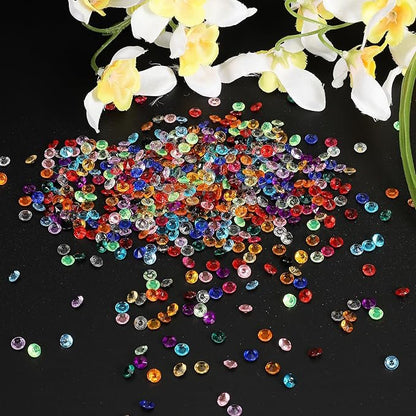 PATIKIL 10000 Pcs Wedding Table Scatter Confetti Crystals 4.5mm Acrylic Diamonds Vase Fillers Gems for Table Centerpiece Decorations Party Vase Beads, Mixed Colors