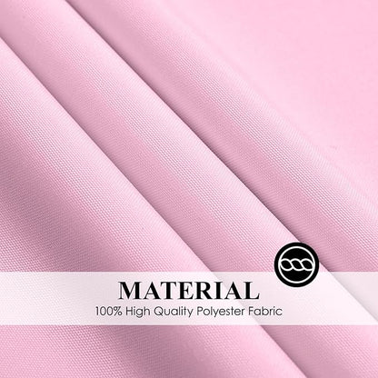 Round Tablecloth 2 Pack 108 Inch Pink Tablecloths Washable Decorative Linen Polyester Table Clothes Cover for Dining Table Banquets Buffet Parties and Wedding
