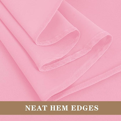 Fitable Pink Tablecloths for Rectangle Tables, 6 Pack - 70 x 120 Inches - Reusable and Washable Table Clothes for 6-8 Ft Tables, Polyester Fabric Table Covers for Wedding, Party, Banquet