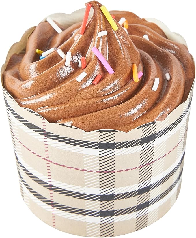 Panificio 6 Ounce Cupcake Wrappers, 200 Scalloped Baking Cups - Oven-Ready, Greaseproof, Plaid Paper Cupcake Liners, Disposable, For Birthdays, Baby Showers, Or Weddings - Restaurantware