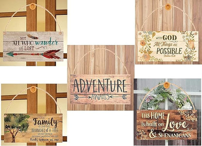 Rustic Wooden Signs We Travel Not to Escape Life But for Life Not to Escape Us Travel Decorative Wood Sign Wall Art Decor Kitchen Cafe Pub Decor Gift 6x12 INCH