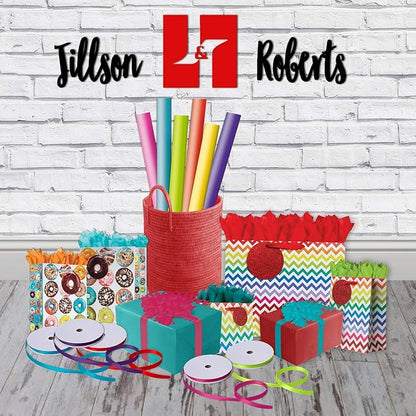Jillson Roberts 6 Roll-Count All-Occasion Solid Color Gift Wrap Available in 10 Different Assortments, Perfectly Primary