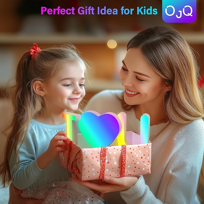 OJQ Light Up Letters LED Letter - Marquee Letters Room Decor Alphabet Letter Music Sync Color Change Colorful - Christmas Birthday Gifts for Girl - Teen Girls Gifts Party Home Wall Decor