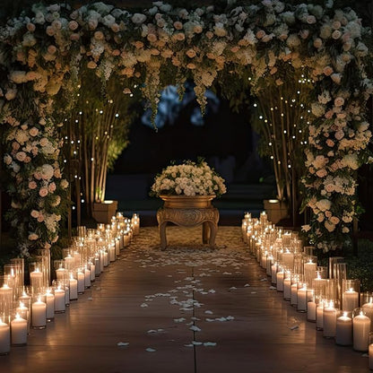 Thin Glass Cylinder Vases 2.5''/3.3'' Diameter 2mm Wall Thickness Clear Flowers Vase Hurricane Floating Candles Holders for Table Centerpieces Wedding Decor(3.3'' X 5.9'',7.9'',9.8'',36 Pcs)