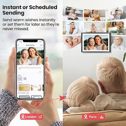 RCA 10.1" WiFi Digital Picture Frame, Electronic Photo Frames 32GB Storage, HD IPS Touch Screen WiFi Frame/Auto Rotate/Wall Mounted, Easy Setup in Uhale App to Share Photo/Video Anytime | (2 Pack)