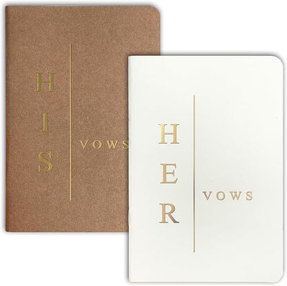 Wedding Vow Books His and Hers, Wedding Registry Gifts Ideas for Bride & Groom,Wedding Essentials