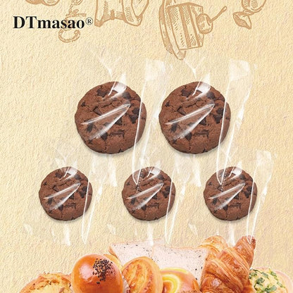 4x6 Inches 200 Pcs Clear Self Sealing Cellophane Bags Cookie Bags Resealable Cellophane Bag for Packaging Cookies,Gifts,Favors, Products,Candy for Packaging 200Pieces 4"x6"