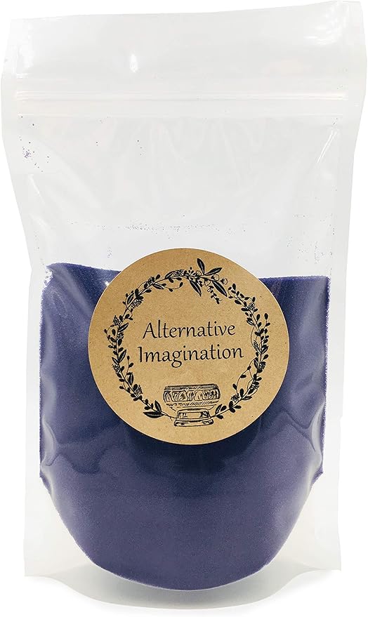 Violet Sand - Fine Sand for Zen Garden, Resin Incense Burner, Smudge Bowl, Ritual Incense, Cast Iron Cauldron, Unity Ceremony, Sensory Bin Table, Mandalas, Crafts by Alternative Imagination (1 Pound)