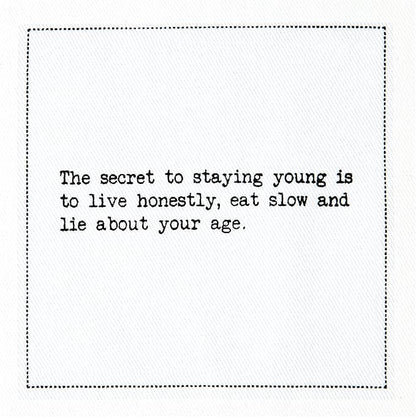 Five Star Napkins 50th Birthday Quotes White Cotton Cocktail Napkins, Beverage Napkins, Bar Napkins, Cloth Napkins, Party Napkins, Events, Holidays, Weddings, Birthdays, Disposable, 4.5" x 4.5"- (50x)
