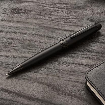 Cross Bailey Refillable Ballpoint Pen Presented in a Premium Gift Box - Medium Point, Black Ink, Matte Black