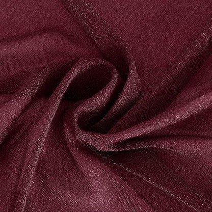 Burgundy Red Fall Elegant Arch Draping Fabric Thankgiving Outdoor 1 Panel 29" × 20Ft Sheer Chiffon Curtain Drapes for Wedding Ceremony Birthday Party Garden Brunch