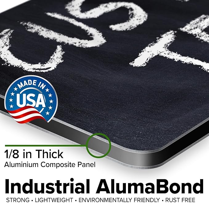 Custom Sign, Custom Street Sign, 11 Font Colors, 13 Font Styles, 4 Hole Options, 22 Sizes, 9x18 Inches, Rust Free DiBound, Fade Resistant, Made in USA by My Sign Center (Chalkboard Black)