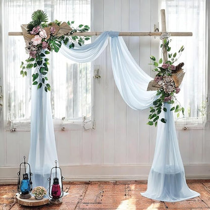 MDS Halloween Chiffon Draping Fabric - 1 Panel, 30" Wide x 40ft Long - Sheer Spooky Arbor & Canopy Drapery for Haunted House Backdrops, Party Ceilings, DIY Costumes & Themed Events - Baby Blue